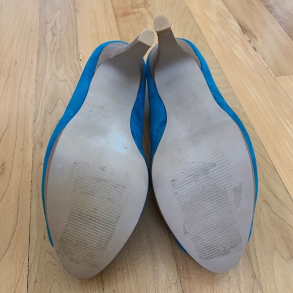 Steve Madden Women’s Turquoise Suede Platform Heels Size 6 - Picture 6 of 11